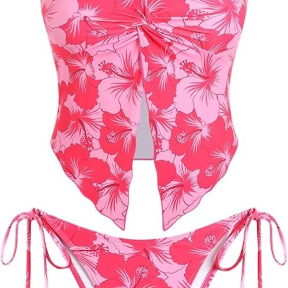 ZAFUL Other - ZAFUL Floral Twist Bikini Set